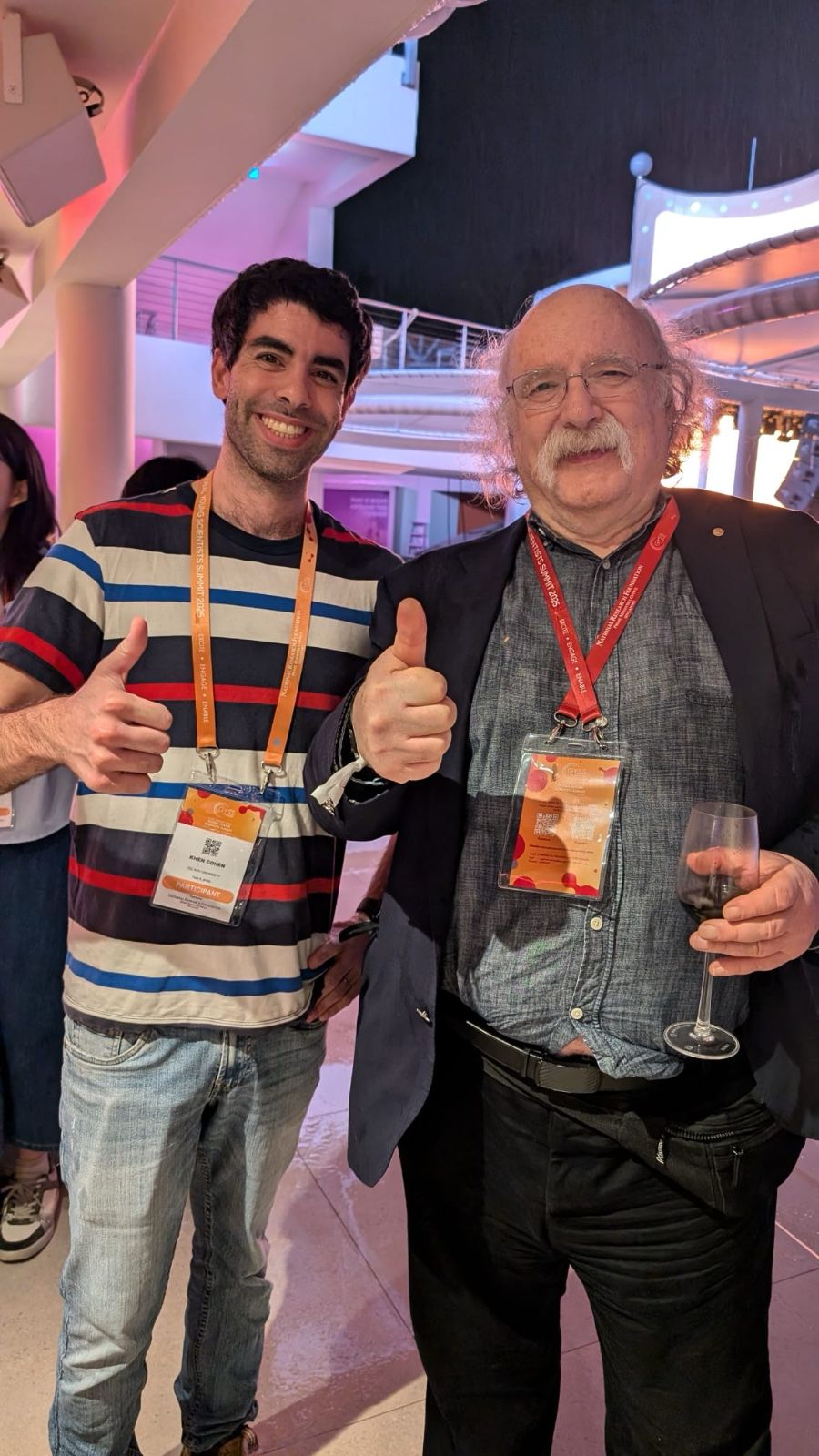 Khen Cohen with Prof. Duncan Haldane in Singapore